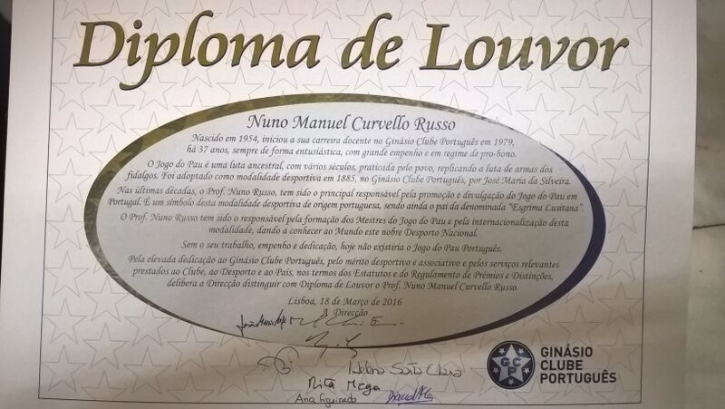 Ficheiro:Diploma Louvor Mestre Nuno Russo.jpg